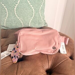 Lululemon Everywhere Belt Bag Blush Pink + Key Chain (both bnwt)